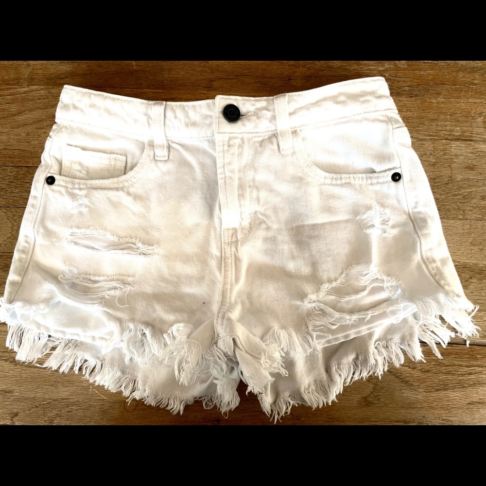 Hidden White Jean Shorts
